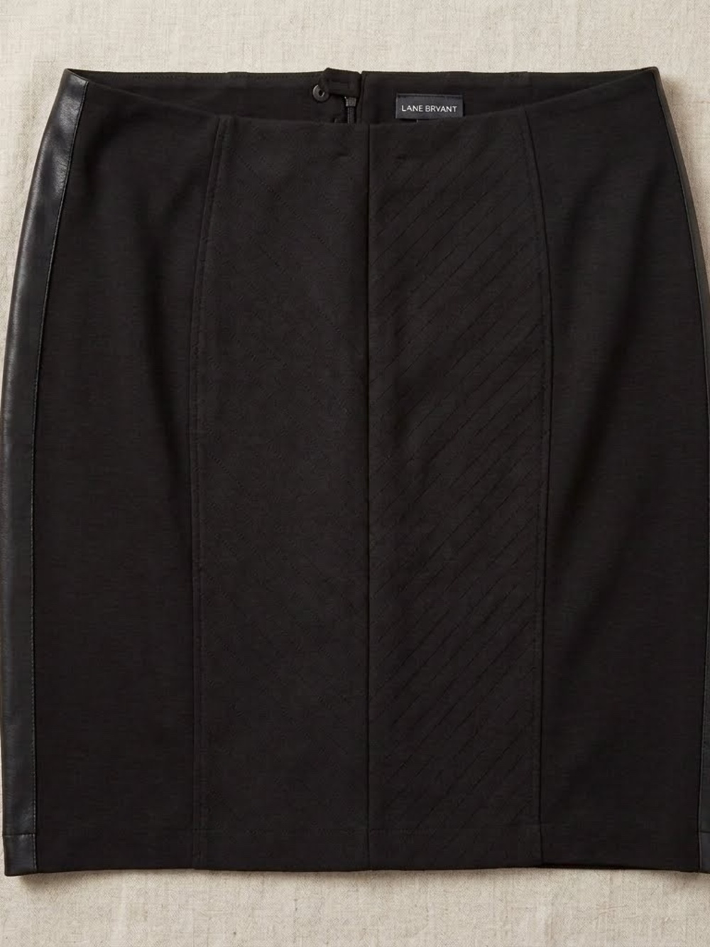 Lane Bryant Leather Panel Pencil Skirt